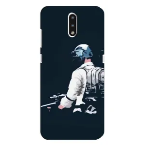 Силиконовый чехол с картинкой "Герой Pubg" на Nokia 2.3 (В экиперовке)