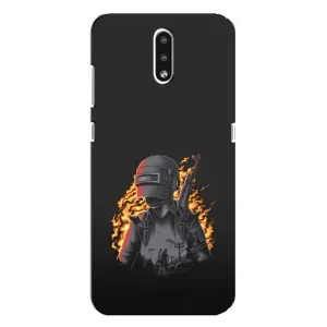 Силиконовый чехол с картинкой "Герой Pubg" на Nokia 2.3 (В огне)