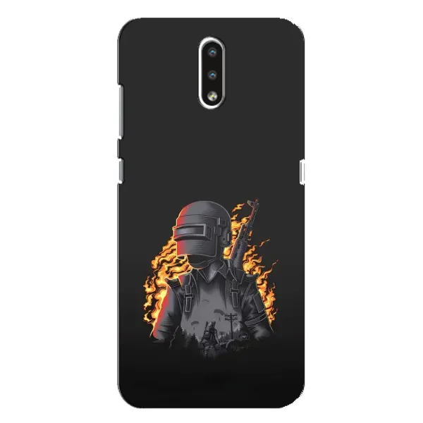Чехол с рисунком «В огне» для Nokia 2.3