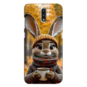 Печатный чехол «Зверята с кофе» для Nokia 2.3 (Зайчик с кофе)
