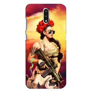 ЗСУ Чехлы (TPU) для Nokia 2.3 (Женщина солдат)