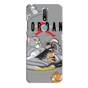 Силиконовый Чехол Nike Air Jordan на Нокиа 2.4 (Air Jordan)