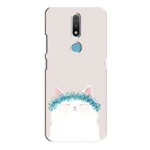 Чохол на тематику: Коти для Nokia 2.4 (Білий котик)