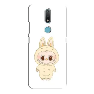 Чехол с принтом Лабубу для Nokia 2.4 (Бежевый Лабубу)
