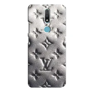 Текстурный Чехол Louis Vuitton для Нокиа 2.4 (Бежевый ЛВ)