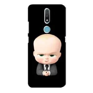 Мультяшный принт на Чехол для Нокиа 2.4 (Бос)
