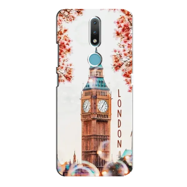 Чохол з малюнком «Годинник Лондон» для Nokia 2.4 Чохол з малюнком «Годинник Лондон» для Nokia 2.4