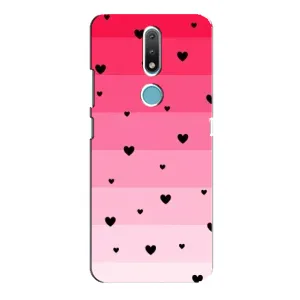 Чохли з тематикою "Маленькі Сердчеки" на Nokia 2.4 (Чорні сердечка)