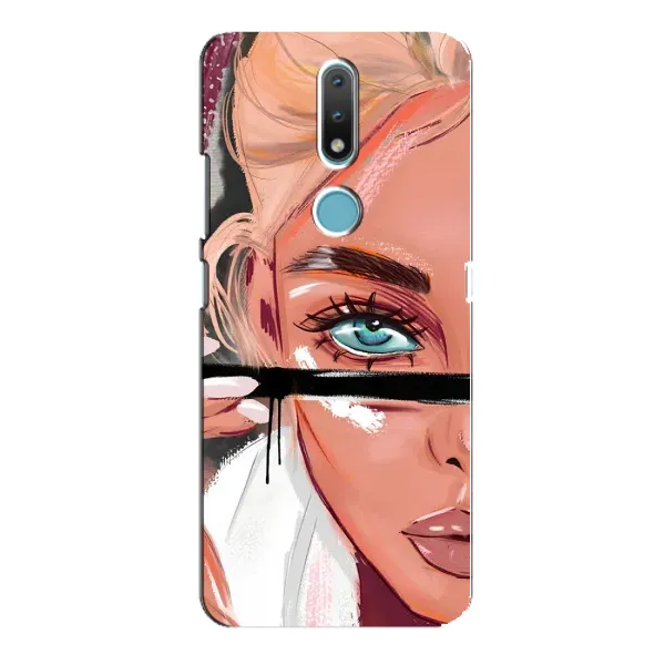 Чехол с рисунком «Девушка и ресницы» для Nokia 2.4 Чехол с рисунком «Девушка и ресницы» для Nokia 2.4