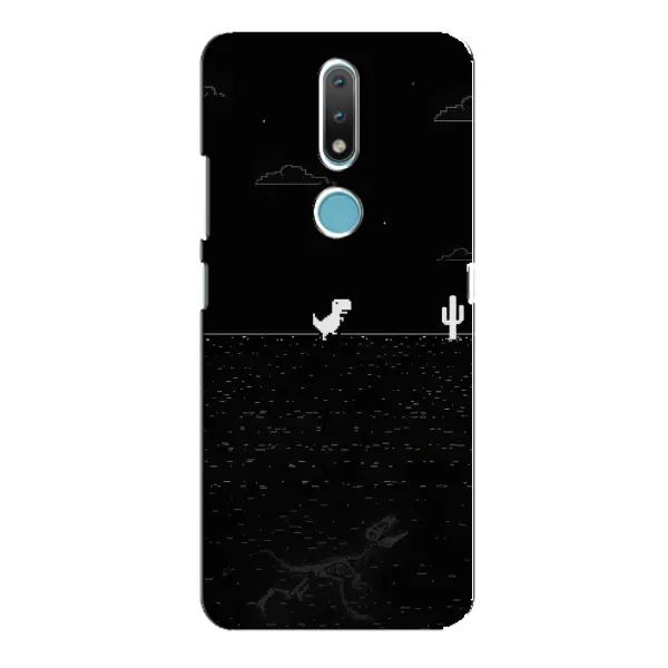 Чехол с рисунком «Динозаврик» для Nokia 2.4