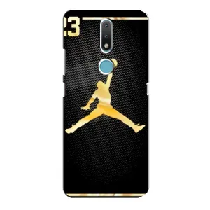 Силиконовый Чехол Nike Air Jordan на Нокиа 2.4 (Джордан 23)