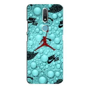 Силиконовый Чехол Nike Air Jordan на Нокиа 2.4 (Джордан Найк)
