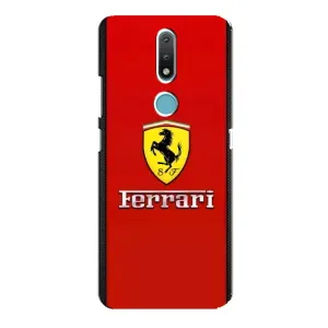Силиконовый бампер с картинкой машины на Nokia 2.4 (Ferrari Logo)