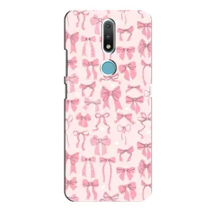 Чехол банты для Nokia 2.4 (Фон бантики)