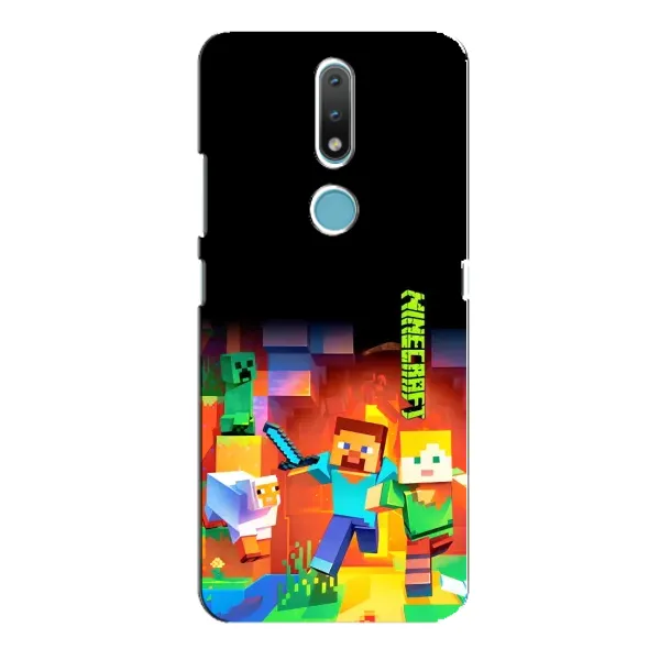 Чохол з малюнком «Герой Майнкрафт» для Nokia 2.4 Чохол з малюнком «Герой Майнкрафт» для Nokia 2.4
