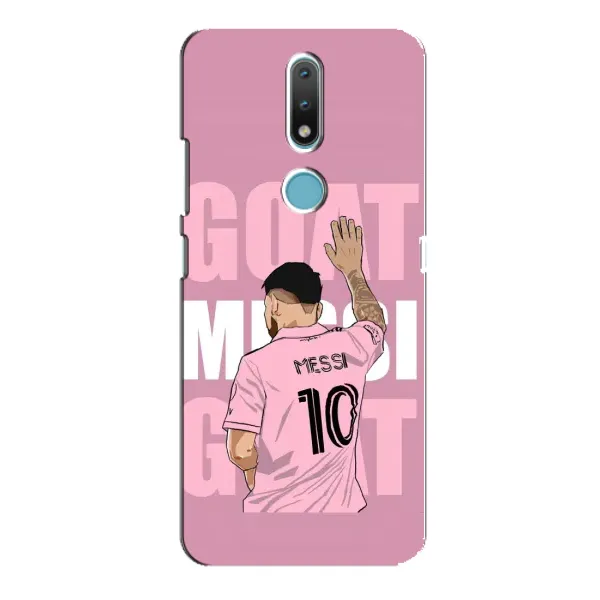 Чехол с рисунком «GOAT MESSI» для Nokia 2.4 Чехол с рисунком «GOAT MESSI» для Nokia 2.4