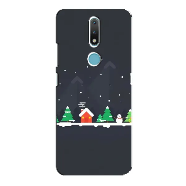 Чехол с рисунком «Город зимний» для Nokia 2.4 Чехол с рисунком «Город зимний» для Nokia 2.4