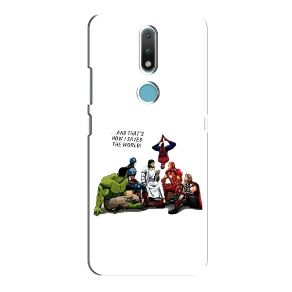 Чехол с рисунком «Иисус супергерой» для Nokia 2.4 Чехол с рисунком «Иисус супергерой» для Nokia 2.4