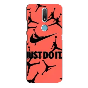 Силиконовый Чехол Nike Air Jordan на Нокиа 2.4 (Just Do It)