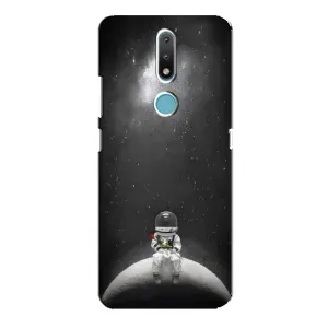 Силіконовый Чохол з принтом "Космонавти" на Nokia 2.4 (Космонавт романтик)