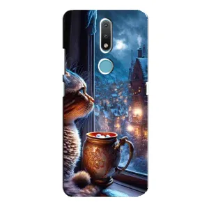 Чохли на Новий Рік Nokia 2.4 (Кіт новорічний)