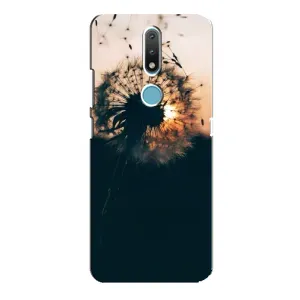 Силиконовый Чехол с одуванчиками на Nokia 2.4 (Красивый одуванчик)