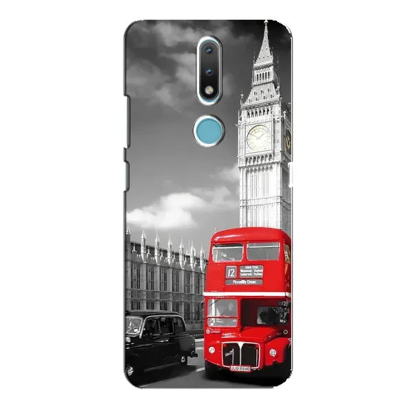 Чохол з малюнком «Червоний автобус» для Nokia 2.4 Чохол з малюнком «Червоний автобус» для Nokia 2.4