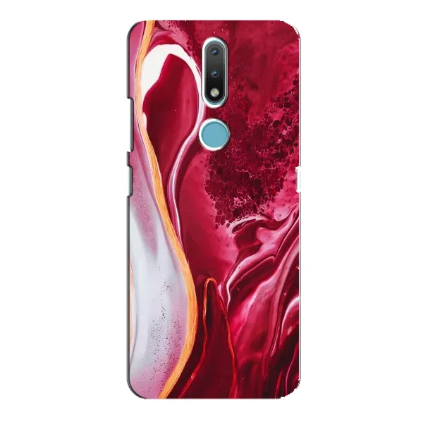 Чехол с рисунком «Красный мрамор» для Nokia 2.4 Чехол с рисунком «Красный мрамор» для Nokia 2.4