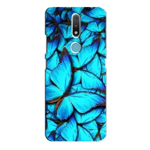Силиконовый бампер с картинкой животных для Nokia 2.4 (Крылья бабочек)