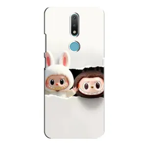 Чехол с принтом Лабубу для Nokia 2.4 (Фигурки Labubu)