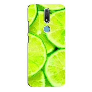 Чехол с изображением вкусной еды для Nokia 2.4 (Лайм)
