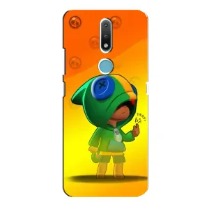 Чехол Бравл Старс для Nokia 2.4 (LEON в кофте)
