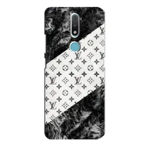 Чехол Стиль Louis Vuitton на Nokia 2.4 (LV на белом)