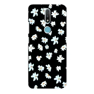 Чехол с ромашками на Nokia 2.4 (Маленькие ромашки)