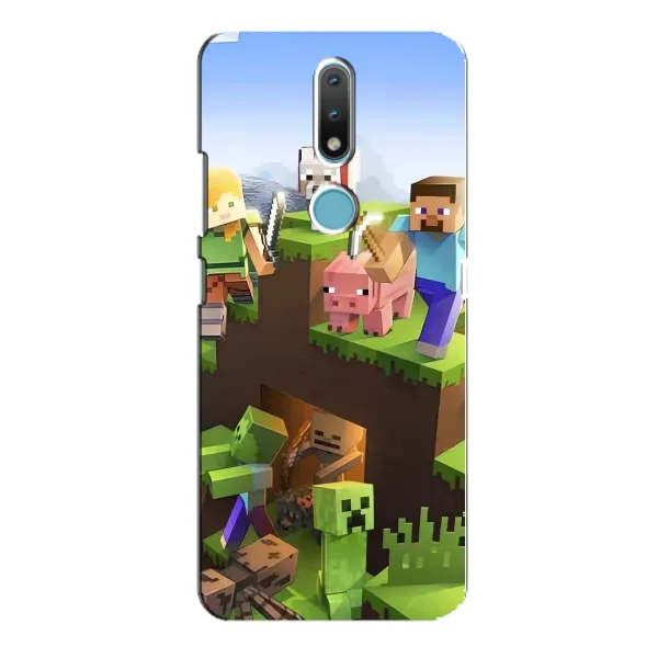 Чохол з малюнком «Майн-крафт» для Nokia 2.4 Чохол з малюнком «Майн-крафт» для Nokia 2.4