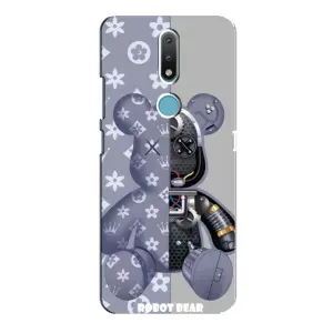 Силиконовый чехол для Nokia 2.4 (Медведь Louis Vuitton)
