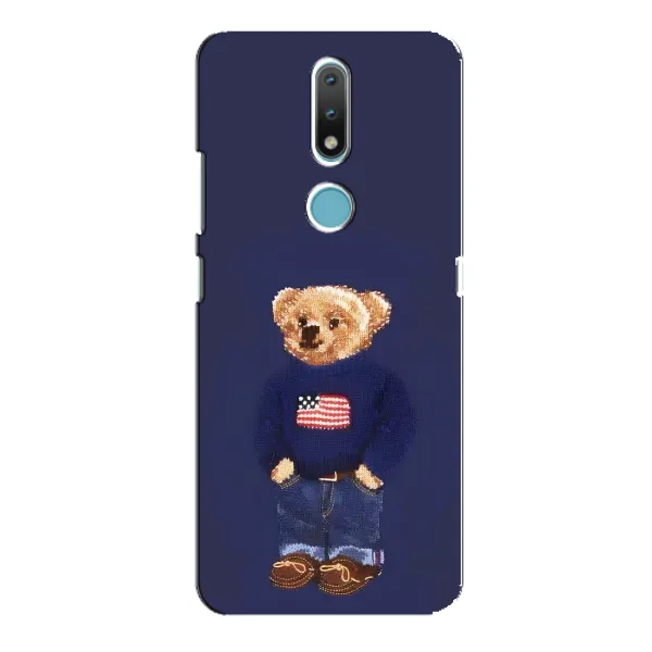 Чехол с рисунком «Мишка USA» для Nokia 2.4 Чехол с рисунком «Мишка USA» для Nokia 2.4