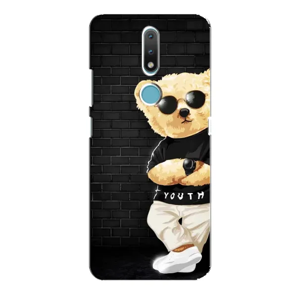 Чехол с рисунком «Мишка в очках» для Nokia 2.4 Чехол с рисунком «Мишка в очках» для Nokia 2.4