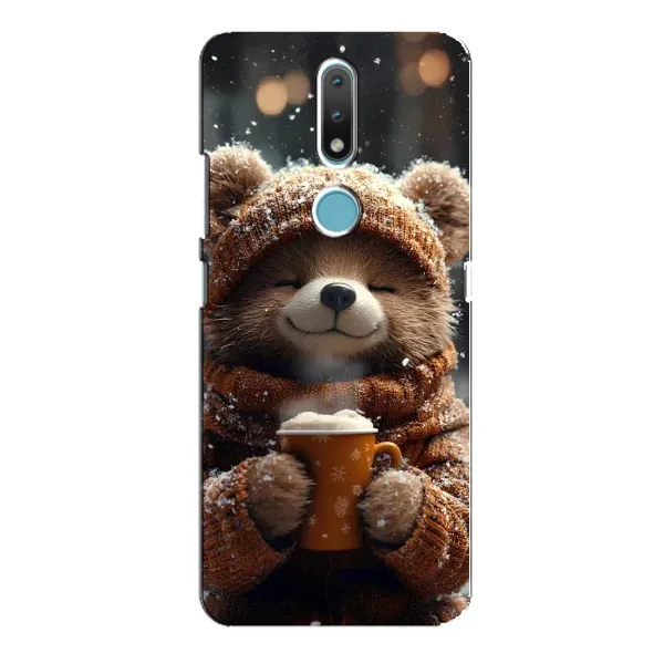 Чехол с рисунком «Медвежонок с кофе» для Nokia 2.4 Чехол с рисунком «Медвежонок с кофе» для Nokia 2.4