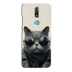Чохол на тематику: Коти для Nokia 2.4 (Модний кіт)