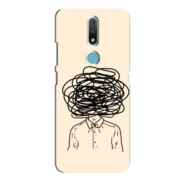 Чехол с рисунком «Мысли» для Nokia 2.4