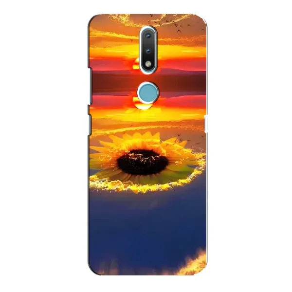 Чехол с рисунком «Небо подсолнух» для Nokia 2.4 Чехол с рисунком «Небо подсолнух» для Nokia 2.4