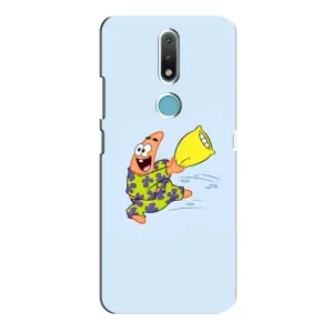 Чехлы с Патриком на Nokia 2.4 (Патрик с подушкой)