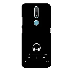 Чохол з картинками на чорному фоні для Nokia 2.4 (Плеєр)