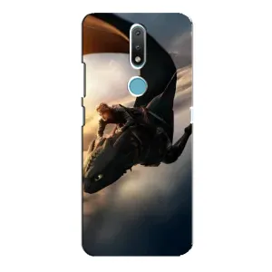 Чехол дракон Беззубик для Nokia 2.4 (Полет Беззубика)