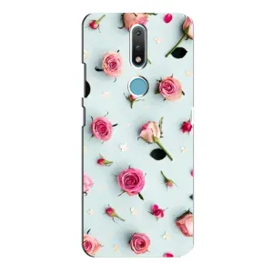 Чехол с рисунком «Разные цветы» для Nokia 2.4