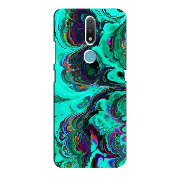 Чехол с рисунком «Салатный мрамор» для Nokia 2.4 Чехол с рисунком «Салатный мрамор» для Nokia 2.4