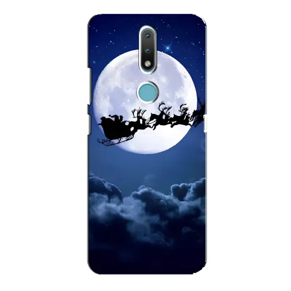 Чехол с рисунком «Санта - луна» для Nokia 2.4