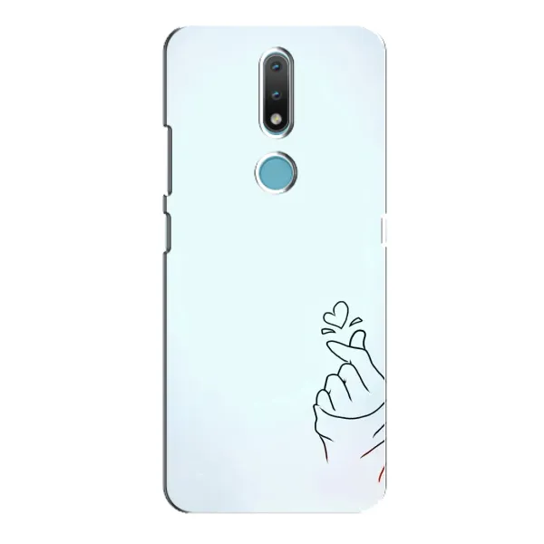 Чохол з малюнком «Сердечко на блакитному» для Nokia 2.4 Чохол з малюнком «Сердечко на блакитному» для Nokia 2.4