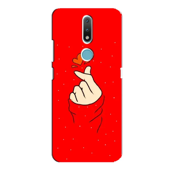 Чохол з малюнком «Сердечко на червоному» для Nokia 2.4 Чохол з малюнком «Сердечко на червоному» для Nokia 2.4